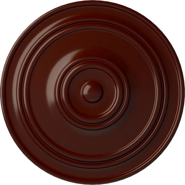 Ekena Millwork Classic Ceiling Medallion (For Canopies up to 5 1/2"), 21 7/8"OD x 2 3/8"P, Brushed Mahogany CM22CLBMF - main